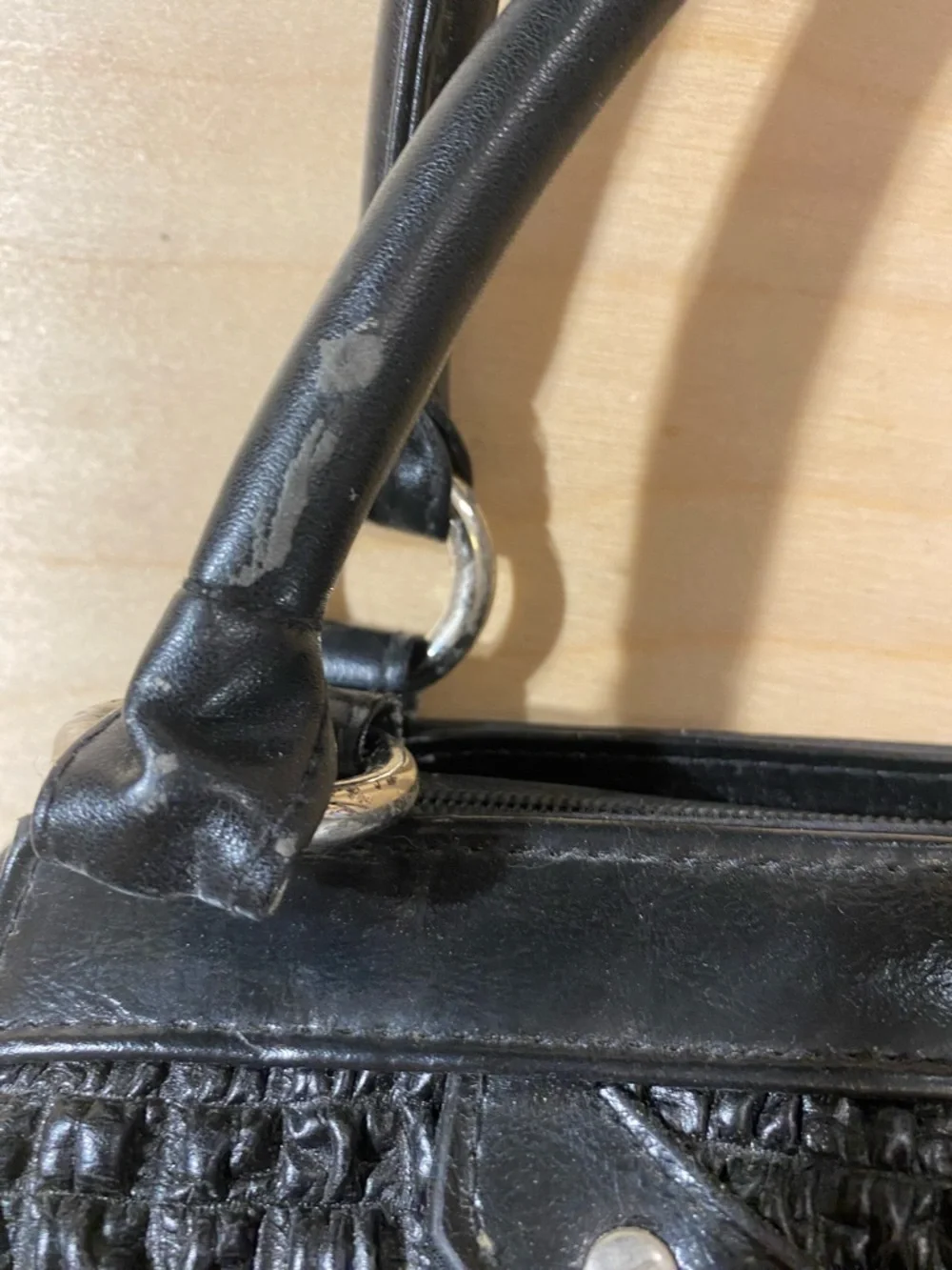 Miche Black Woven Top-Handle Hand Bag (RE)